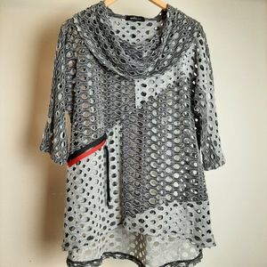 modern poncho-style top
